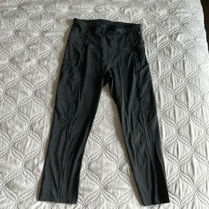 Lululemon size 4 Fast & Free 19” leggings black ice wash